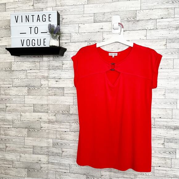 THYME & HONEY O-Ring Cutout Neck Casual Blouse - Tee, L, NWOT! - Picture 3 of 10